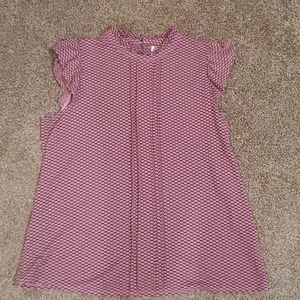 XL Elle cap sleeve mock neck top